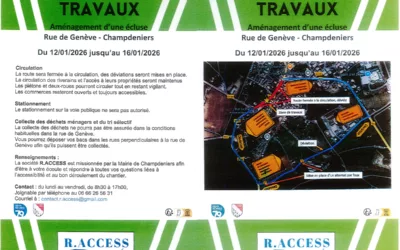 Travaux Rue de Genève du 12 au 16 janvier 2026
